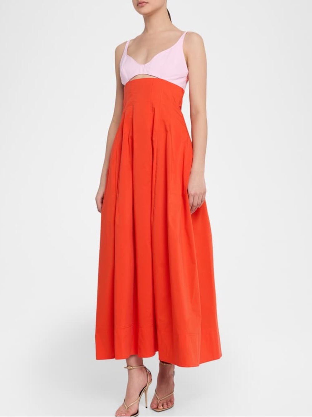SIMKHAI NWOT Maddy cotton-blend poplin midi dress - Picture 10 of 11